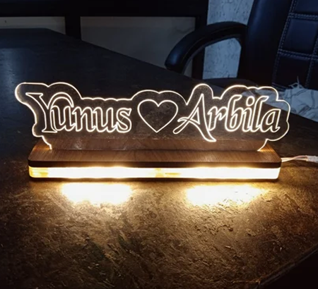 Acrylic LED Name Lamp Manufacturer Gujarat