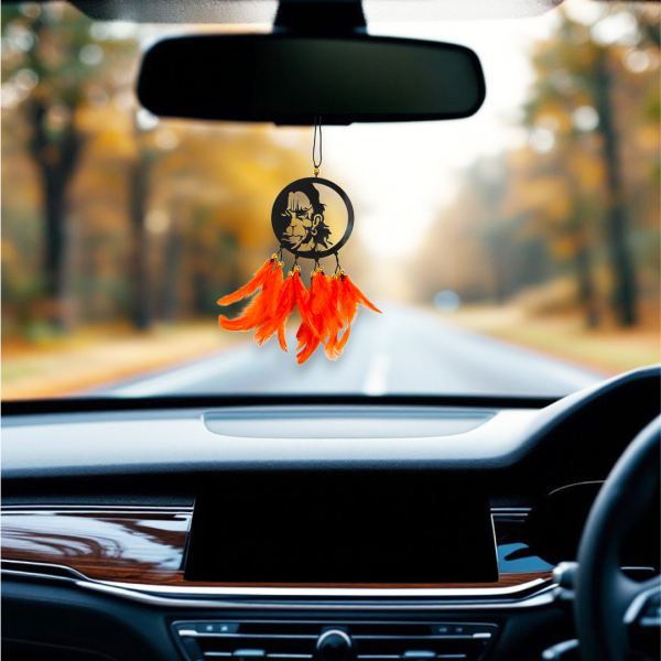 car hanging ornament bajrang orange